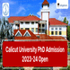 Calicut University PhD Admission 2023-24 Open @uoc.ac.in; Apply till October 26